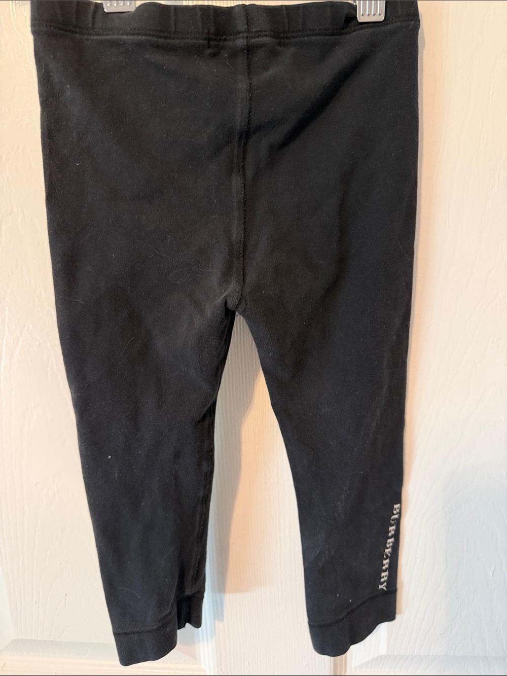 Burberry Black Kids Leggings with Side Logo 2T